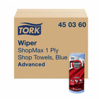 Tork - Advanced ShopMax Rouleau d'essuie-glace à 1 pli - Bleu - Paquet de 30-Sa texture résistante et son pouvoir absorbant élevé le rendent idéal pour éliminer l'huile, la graisse, les lubrifiants et la saleté