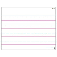 Tableau d'essuyage du papier d'écriture manuscrite Trend Enterprises, paquet de 15-Entraînez-vous à former des lettres, des chiffres, l'orthographe et plus encore sur ce tableau effaçable à sec. Lignes de guidage rouge-bleu.