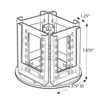Azar Displays – Présentoir modulaire à dépliants pli triple rotatif, 4 poches, polystyrène cristal (252317)-Support à 4 poches pour dépliants à trois volets