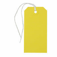 Jam Paper - Étiquettes Cadeaux avec Cordon - Moyen - 4 3/4 po x 2 3//8 po - Jaune - 1000 Pack-Étiquette cadeau jaune