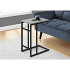 Monarch Specialties - 2171 Table D'Appoint - 24 po H/Gris/Metal Noir-Utilisez-le facilement comme table de collation ou table d'appoint de canape