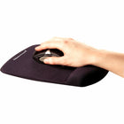 Fellowes - Tapis de souris/Repose-poignets Plush Touch - noir-La base antidérapante assure que le repose-poignets reste bien en place