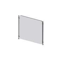Mark Maker Rod Sneeze Guard - Acrylique transparent 1/4" - panneau de 23,5" Lx23,5"H- ensemble de tiges de 24"H - pas de passage-Distanciation sociale optimale entre deux groupes de personnes