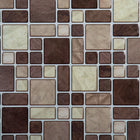CTG Brands Multi Square Tile, 10" x 10", Brown, 6 Pack-Ensemble : livré dans une boîte de 6 feuillets de carreaux muraux de qualité supérieure, adaptés aux surfaces lisses et propres