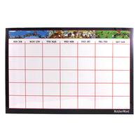MotherWord - Calendrier magnétique effaçable à sec non daté - 11 po x 17 po - bilingue-17 po x 11 po