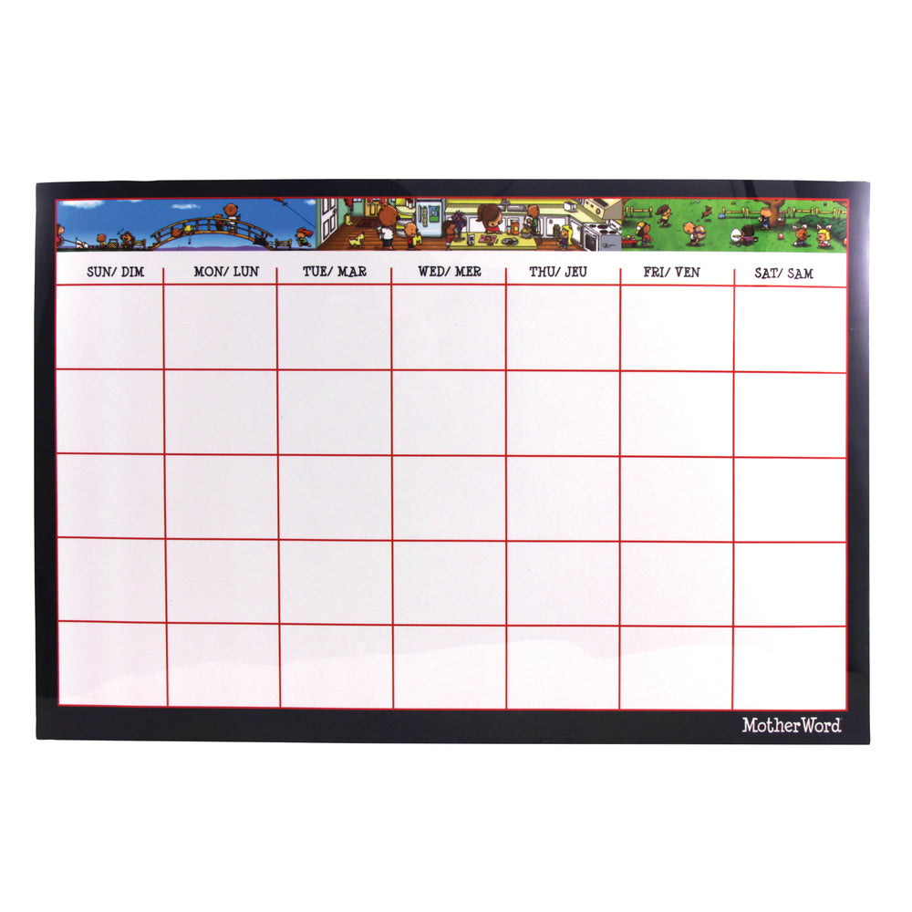 2 Pièces Calendrier agnetique Frigo Transparent, 40 x 30 c Weekly