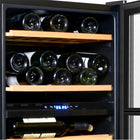 Hamilton Beach - Refrigerateur à vin à deux zones de 43 bouteilles - Acier inoxydable-Lumiere LED interieure douce