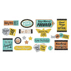 TREND enterprises Inc. Ensemble d'énoncés pour babillard, aspect métallique, 18 pièces-Or, argenté, cuivre, patine