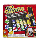 Mattel - Games jeu Uno Quatro-Combine l'habileté de faire correspondre la couleur et le nombre avec le défi d'obtenir quatre à la suite.
