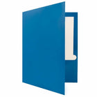 JAM PaperMD – Chemise lustrée à 2 pochettes, 9 1/4 x 11 1/2 (po), bleu, 100/boîte-Fini : lustré