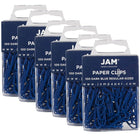 JAM Paper – Trombones standard, bleu foncé, 6 paquets de 100, total de 600 (42186868g)-Bleu foncé