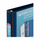 Staples - Reliure Better Binder, 1 1/2 po, bleu-Grâce à la fenêtre transparente, ces reliures sont de bonnes reliures de présentation