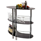 Winsome – Bar de divertissement Martini, noir-Dimensions :  41,85 haut. x 47,05 larg. x 22,64 prof. (po)