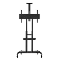 Luxor – Chariot pour télévision à écran plat ACL de 40 à 80 po, noir (FP4000)-Le support pour grande télévision à hauteur réglable Luxor FP4000 conçu pour une télévision à écran plat de 40 à 90 po est livré avec un support caméra de 10 x 5 po.