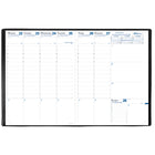 Quo Vadis - 2024 Trinote Agenda Semainier - 7-1/4 po L x 9-1/2 po H - Couleurs Assorties - Anglais-Couverture Vinyle: Noir, Bleu