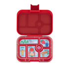 Yumbox Original - 6 Compartiments - Wow Rouge-Volume: Cinq portions de 1/2 tasse (environ 2,5 tasses) des groupes d'aliments essentiels, plus un espace pour trempette