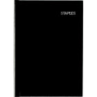 Agenda quotidien non daté à reliure rigide Staples - noir - 5 1/8 po x 7 1/2 po - bilingue-12 mois :  janvier à décembre (non datés)