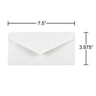 JAM Paper Enveloppes de style commercial nº 7,75 (3,88 x 7,5 po), blanches, 250/bte-Taille des enveloppes : 3,88 x 7,5 po