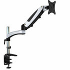 ShoppingAll - Support de moniteur à ressort à gaz simple avec 2 bras pivotants - Blanc-Convient à la plupart des moniteurs 15"-32", chaque bras peut supporter un moniteur de 17,6 lbs/8kg avec des trous de montage VESA de 75mm x75mm ou 100mm x 100mm.