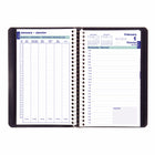 Blueline - Agenda Quotidien 2023, Reliure Spirale, 8 H x 5 L po, Bilingue, Bleu-Reliure spirale avec couverture souple aspect lézard