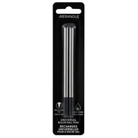 Merangue − Recharges pour stylo roller compatibles Cross − pointe moyenne − noir − paquet de 2-Recharge de type croix ; encre noire