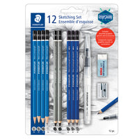 Staedtler - Ensemble à esquisse, couleurs assorties, paquet de 9-Parfait pour les techniques de dessin avancees