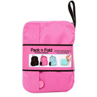 PACK N FOLD - Sac à dos léger, pliable, résistant à l’eau, 50708, rose vif-1 pochette avant avec fermeture à glissière