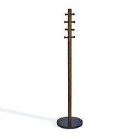 Umbra – Portemanteau Pillar, noir/noyer (1005871-048)-Fait de bois naturel et de métal