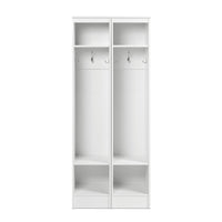 Prepac - Meuble de rangement étroit pour vestibule - blanc - ensemble de 2-Comprend deux unités