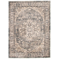 ECARPETGALLERY - Tapis Oregon Tabriz Bleu, Ivoire 3'11" x 5'11"-3 pi 11 po x 5 pi 11 po