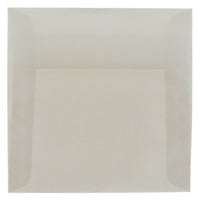 JAM Paper Enveloppes carrées translucides, 5,5 po, platine, 50/paquet-Enveloppes en papier translucide platine