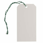 Jam Paper - Étiquettes Cadeaux Premium avec Cordon - Moyen - 4 3/4 po x 2 3/8 po - Blanc avec Cordon Vert - 100 Pack-Quantité : 100 étiquettes par boîte