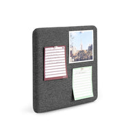 Tableau d'affichage Poppin, 12 "x 12", Gris foncé-Panneau d'affichage en tissu durable