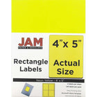 Jam Paper Étiquettes postales, 4 x 5 po, couleurs fluo assorties, 360/paquet (354329ASSRT)-4 couleurs néons assorties