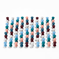 Poppin - Punaises à babillard, couleurs variées, paq./100-Forme en sablier pour plus de confort