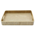 Cathay Importers - 13"W x 8.5"D x 2"H, Bentwood rectangulaire plateau avec poignées, Paq./2-Simple, design attrayant en finition marron clair