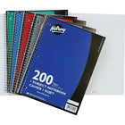 Hilroy - Cahier à 1 sujet Hilroy, 10 1/2 po x 8 po, couleurs variées, 200 pages-Couverture durable et reliure spiralée souple