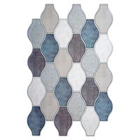 CTG Brands – Carreaux muraux autocollants, festonnés, 11,8 po x 7,8 po, sarcelle/gris, paq./6-11,8 larg. x 7,8 haut. (po)