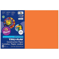 Papier de construction Pacon Tru-Ray, 12" x 18", orange, 250 feuilles-Le papier de construction Tru-Ray est suffisamment résistant pour supporter le rainurage, le pliage et le curling sans se fissurer ni se déchirer