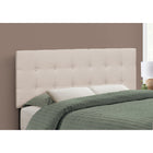 Monarch Specialties - 6004F Lit Double Tete De Lit - Tissus Beige-Dimensions du produit: 47,5 pouces H x 57 pouces L x 3 pouces P
