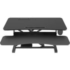 Rocelco - Élévateur de bureau électrique EDR de 37,4 po de large avec portée verticale améliorée et AC-USB - Noir-Grande surface de travail de 37,4 po x 15,75 po