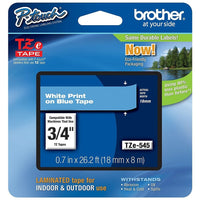 Brother – Ruban d’étiquetage, 18 mm, blanc sur bleu, TZE545-Ruban d'étiquetage TZ  pour P-Touch de Brother