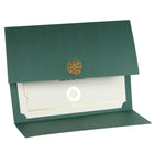 St. James - Porte-certificats/porte-documents - Sceau d'or avec un ruban d'or - vert - paquet de 5-Insertion facile de documents de format lettre (8-1/2 x 11 po) dans les fentes d'angle découpées à la forme