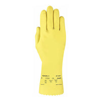 Ansell - AlphaTec 87-297 Gants de latex de caoutchouc naturel - tres grand - jaune - Paquet de 2-Objet général, latex