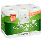 Cascades Tuff Enviro - Rouleaux essuie-tout - 2 épaisseurs - 160 feuilles - Blanc - Paquet de 6-6 rouleaux/paquets