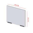 Avant de pare-haleine modulaire Mark Maker - Acrylique transparent de 1/4" - panneau de 35,5" Lx31,5"H -2 rails inférieurs de 8"-Fabriqué à partir d'acrylique transparent de 1/4".