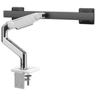 Bras pour moniteur Humanscale M8.1 avec barre transversale-Le M8.1 est livré non assemblé pour réduire la taille de l'emballage et ses liaisons modulaires permettent aux utilisateurs de concevoir rapidement l'espace le plus productif sans pièces supplémentaires - tout en économisant efficacement les ressources, l'énergie et les frais d'expédition pour aller de l'usine au bureau. Les bras du moniteur à échelle humaine sont également exempts de produits chimiques nocifs de la Liste rouge.
