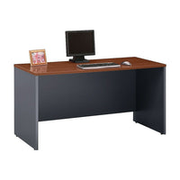 Bush® - Bahut de 60 po de la collection Westfield, fini cerisier Hansen et gris-S'utilise comme unité indépendante ou comme retour à droite ou à gauche