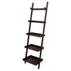 Kiera Grace – Étagère inclinée à 5 tablettes Hadfield, 67 x 18 po, espresso (FN43648-1)-Matériau de qualité supérieure: la bibliothèque moderne est faite de panneaux de fibres de bois à densité moyenne (MDF) de haute qualité et durables qui offrent une stabilité ultime. Comptez sur cette étagère pour garder vos articles sains et saufs de manière chic