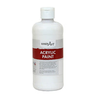 Art pratique – Peinture acrylique pour élève, blanc uni, 16 oz (RPC101005)-Peinture en acrylique qui peut être utilisée sur la plupart des surfaces
